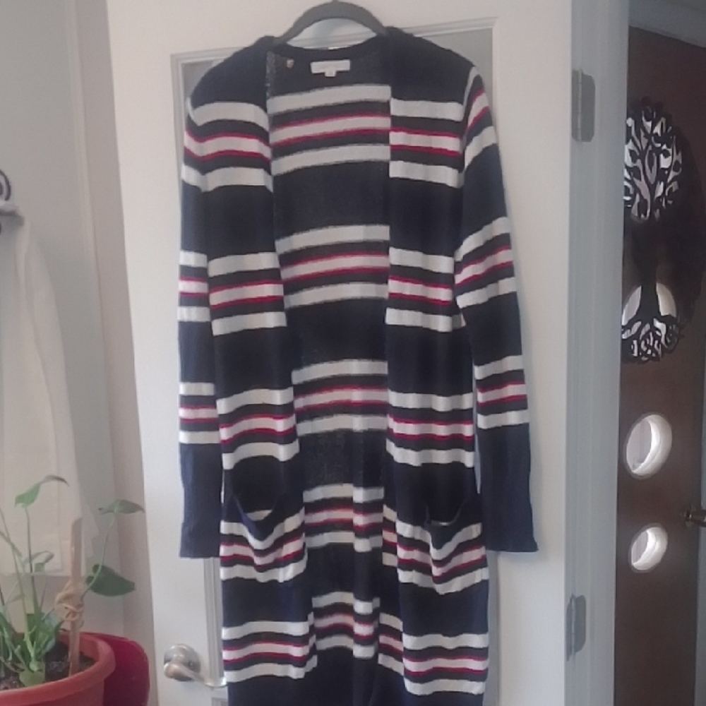 Striped Women's Sweater Cardigan